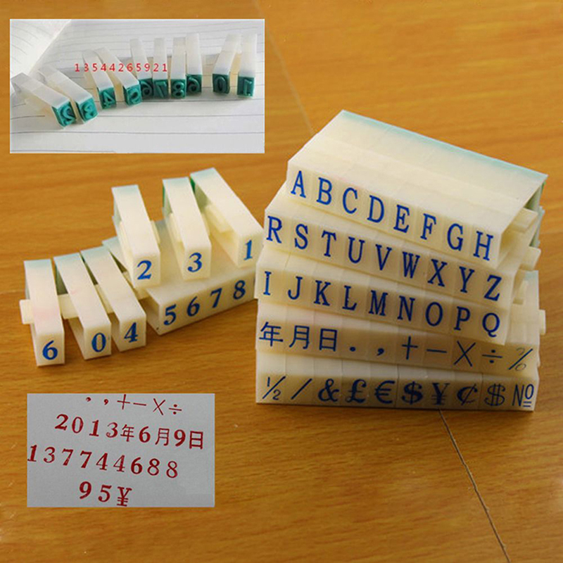 종이 편지 스탬프 디지털 번호 기호 인감 장 조합 잉크 인쇄 결혼식 간략한 Alfabet Stempel 이동식 유형 인감